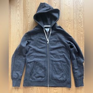 Grey Reigning Champ zip up hoodie. Size L